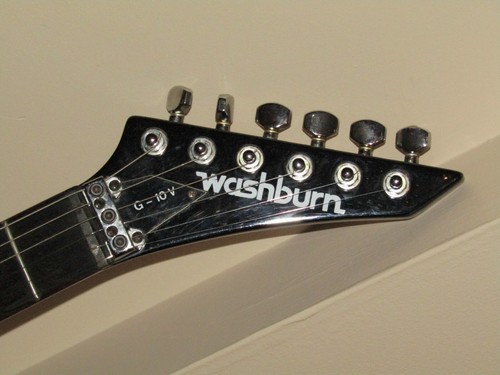 PLACA DE MÁSTIL DE GUITARRA WASHBURN G-10V - de alrededor de 1986 en CHROME - Imagen 9 de 9