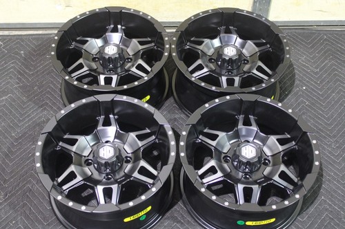HONDA PIONEER 500 14" STI HD7 SMOKE ATV WHEELS (SET 4) LIFE WARRANTY IRSL5 - Picture 2 of 3