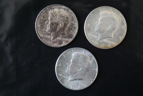 3x Half Dollar Münzen aus Amerika unterschiedlicher Zustand Second-Hand Silber - Picture 8 of 8