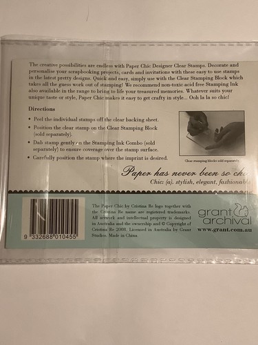 Peacock Love & Numbers 22 Piece Transparent Stamp Set Scrapbook Cardmaking NEW - Picture 4 of 4