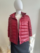 £350 Max&co By Maxmara Puffer Jacket, Red Lipstick, 3/4 Sleeve, Down Quilted, Xs