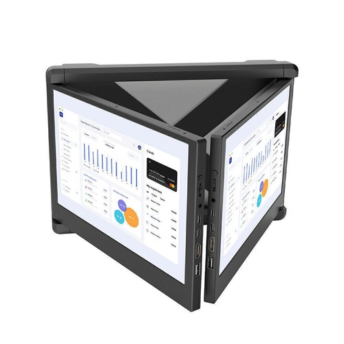 Foldable Display Dual Portable Gaming Monitor FHD IPS USB C Triple Travel Screen - Picture 5 of 15