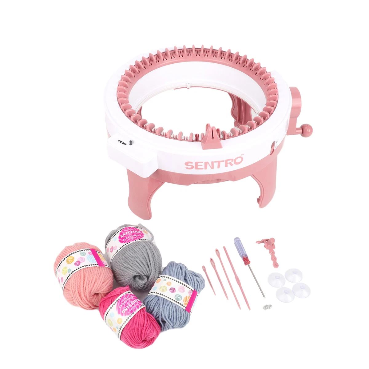 48 Needle Knitting Machine Round Hand Weaving Loom DIY Scarf Hat Kids Toy