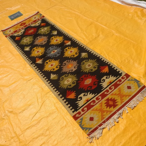 Alfombra oriental afgana Spring Deal Flat-Weave 2,6x8 ft Kilim - Imagen 2 de 5