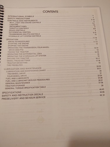 Ford 1100 Tractor Operators Manual, SE-3749A - Picture 2 of 5