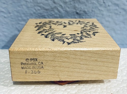 Estampilla de goma corona en forma de corazón con corazones y ramas PSX - Imagen 3 de 3