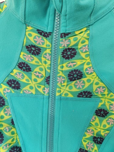 Ivivva by Lululemon Perfect Your Practice Jacket Turquoise Full Zip Girls 12 - Picture 2 of 21