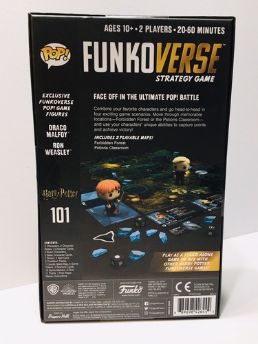 Funkoverse Strategy Game Harry Potter 101 Funko Pop Draco Malfoy Ron Weasley New - Picture 3 of 6