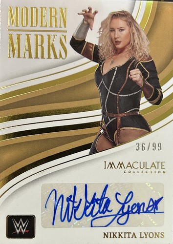 Nikkita Lyons Modern Marks Auto /99 Panini WWE 2023 Immaculate