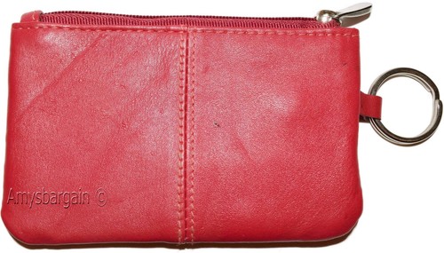 Cambio de bolso, billetera de monedas con cremallera de cuero, estuche para monedas de 2 bolsillos con llavero estuche para monedas. - Imagen 5 de 12