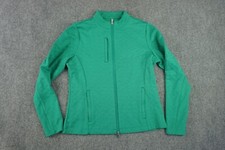 Peter Millar Jacket Womens Medium Green Full Zip Golf Pockets Band Collar