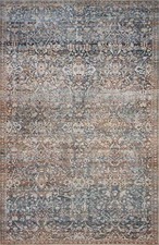 Chris Loves Julia X Loloi Jules Denim/Spice 3'-6" X 5'-6" Area Rug Durable USA