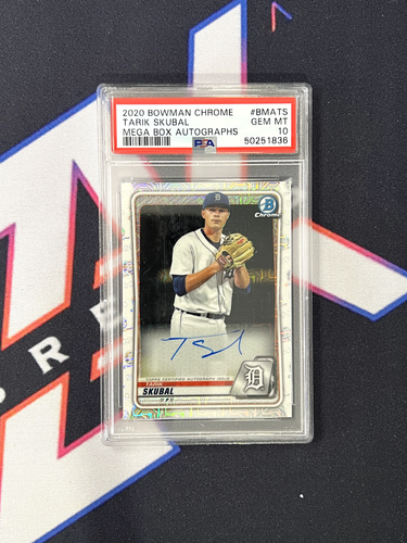 2020 Bowman Chrome Tarik Skubal Mega Box Auto BMATS PSA 10 Detroit Tigers