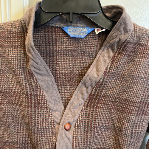 Pendleton Pure Virgin Wool Kids Youth Sweater Brown Print- Medium - Picture 2 of 11