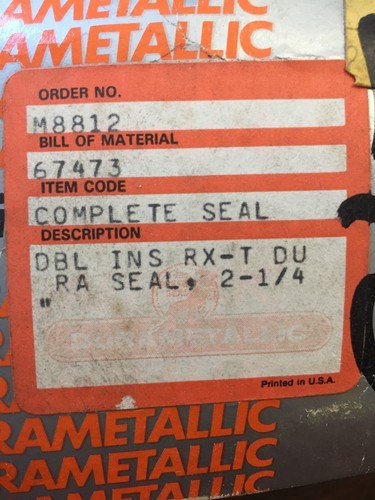 Durametallic Dura Seal DBL INS RX-T Complete Seal 2-1/4 - Picture 2 of 11