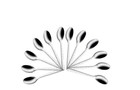 White Dot Stainless Steel Dinner Spoons  Set of 12 Pcs 18.1 cm