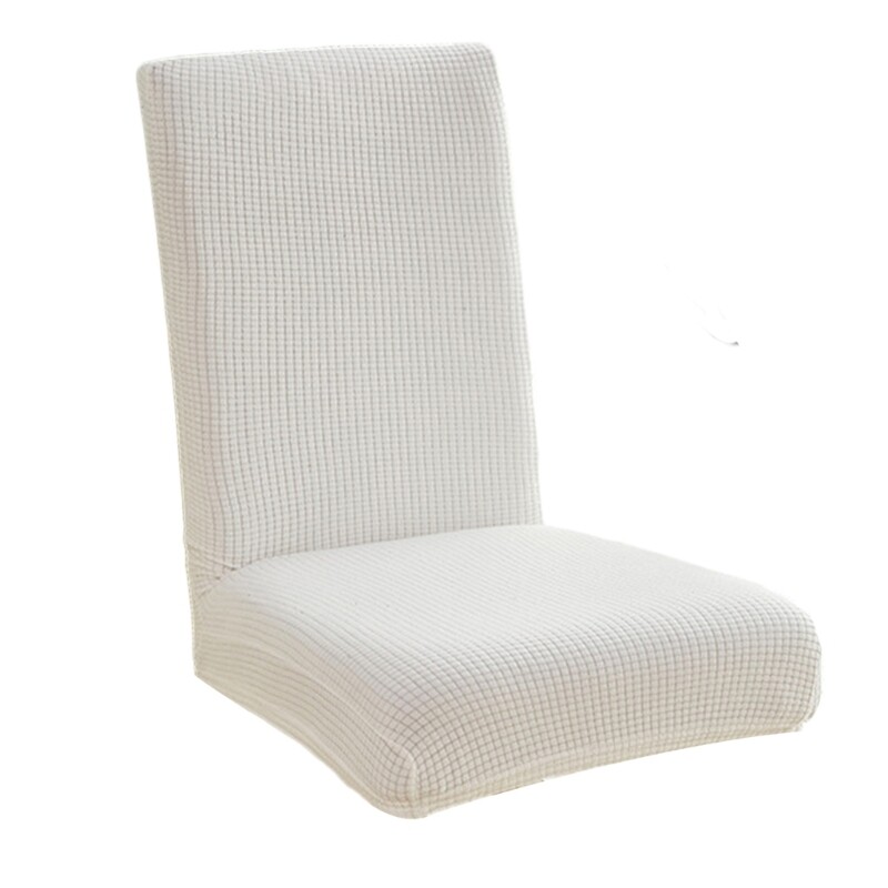 Plaids Fleece Dining Chair Cover Furniture Protector Stretch Chair