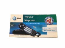 AT T Telephone Trimline Telephone Black 13 number memory 210 Wall Desk NIB