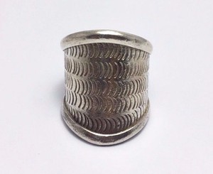 Karen Hill Tribal Dome Basket Weave Ring Sterling Silver 925 Free Size 8 9 10