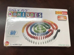 Click N/' Play 300-piece Wooden Domino Blocks Racing Toy Stacking Blocks NEW