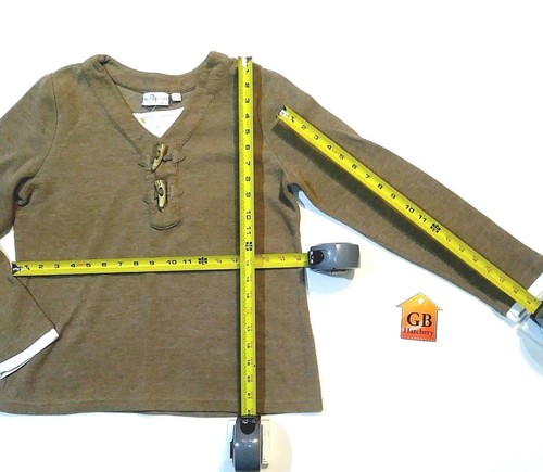 PL Size Petite Large Women's sweater blouse StudioWorks brand Mock Layer shirt - Picture 2 of 4
