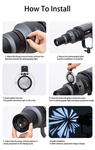Conical Optical Snoot Spotlight Zoom LED Studio Light Flash Strobe Bowens Mount - Picture 14 of 21