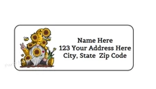 30 SUNFLOWER GNOME PERSONALIZED RETURN ADDRESS LABELS 1 in X 2.625 in