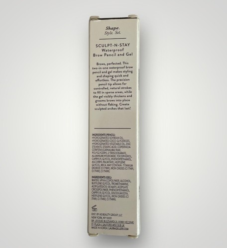 Laura Geller Sculpt N Stay matita per sopracciglia impermeabile e fodera in gel morbida nera nuova con scatola - Foto 3 di 6