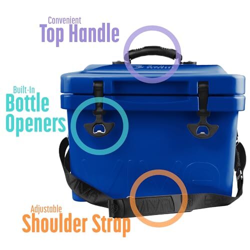 Viva 14QT On-The-Go Portable Hard Cooler Ice Chest | Everyday, Azure Blue - Picture 6 of 7