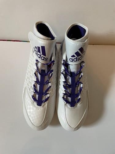 Adidas Quickframe Mid Top Football Purple White Cleats Mens Size 11 BRAND NEW - Picture 5 of 12