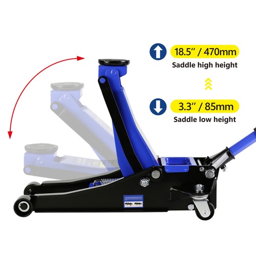 Hydraulic Low Profile and Steel Racing Floor Jack 3 Ton (6600 lb) Capacity - Picture 10 of 11