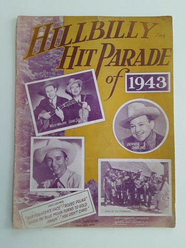 Vintage "Hillbilly Hit Parade of 1943" Musik- und Liederbuch - Country-Western - Bild 1 von 7