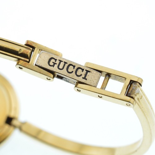 GUCCI Change bezel 1100-L Gold Plated white Dial Quartz Ladies Watch G#136727 - Picture 7 of 10