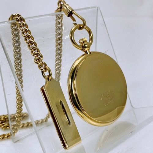 Vintage SEIKO Pocket Watch Moon Phase Date Gold tone White dial V338-0010 - Picture 7 of 9