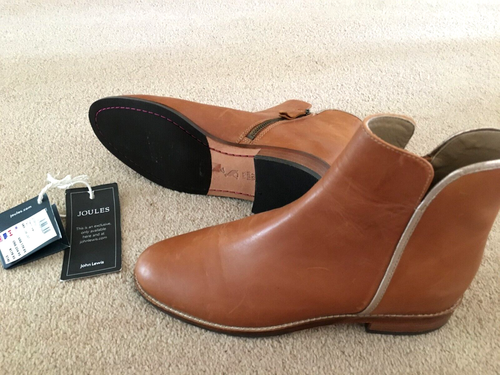 JOULES Westminster Leather Tan Chelsea Ankle Boots - Size 5 / 38 - Picture 7 of 8