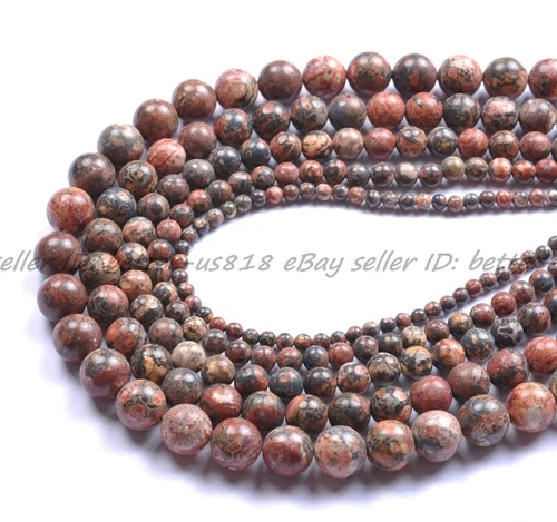 Wholesale Lot Natural Gemstone Round Spacer Loose Beads 4MM 6MM 8MM 10MM 12MM - Picture 56 of 104