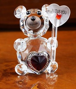 crystal cut clear teddy
