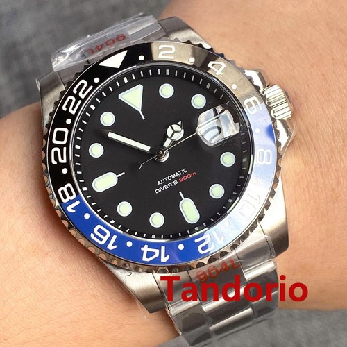 Tandorio 40mm Sapphire Glass NH35A Automatic Diver Men Watch Date Luminous 20ATM - Picture 17 of 20