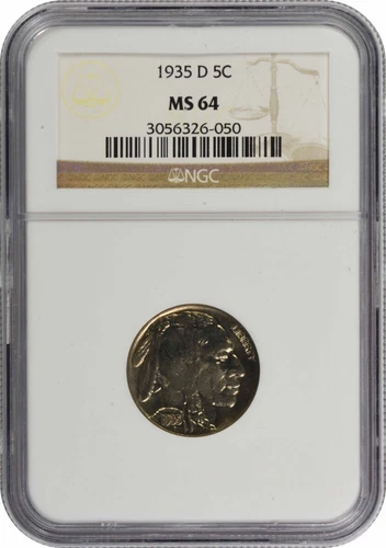 1935-D/D Buffalo Nickel RPM 4 MS64 NGC