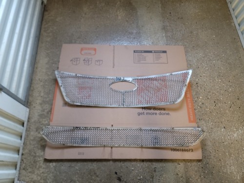 2010 - 2012 Ford Fusion E & G Classic Upper & Lower Fine Mesh Metal Chrome Grill - Picture 3 of 8