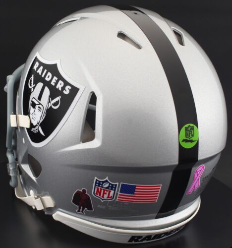 LAS VEGAS RAIDERS NFL Riddell Speed Full Size AUTHENTIC Football Helmet - Picture 5 of 6