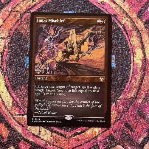Imp’s Mischief Etched Foil, Mtg Single, Commander Masters Rare 0514 - Bild 1 von 4