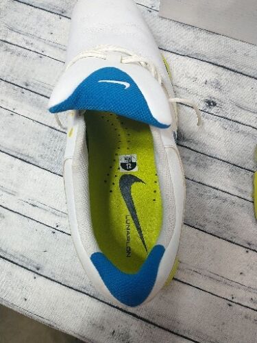 Zapatos de golf Nike Lunar Control 2 II talla 12W blancos veneno azul Flywire 552074-128 - Imagen 9 de 10