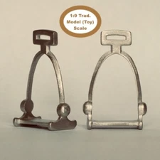 HORSING AROUND Traditional 1:9 Model Scale HISTORICAL VIKING STIRRUPS - Silver