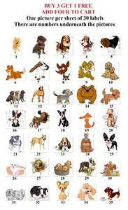 30 Personalized Return Address labels Cute Dogs Buy 3 get 1 free {d5} | eBay