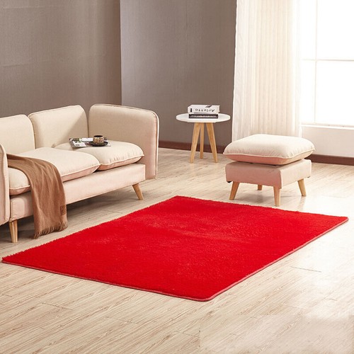 Flauschige Teppiche Anti-Rutsch Shaggy Vorleger Wohnzimmer Fußmatte Teppich Kurzhaar - Bild 7 von 24