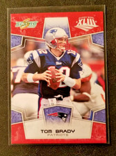 Tom Brady 2008 Score XLIII Red #182 Patriots Michigan Buccaneers