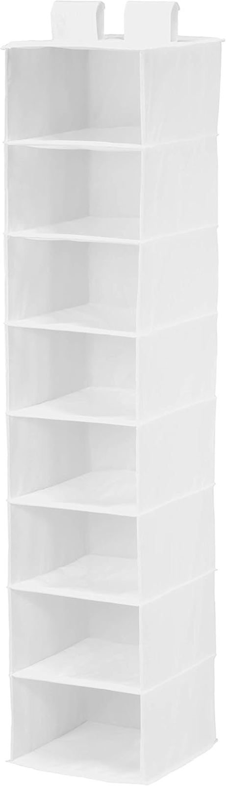 8-Shelf Hanging Closet Organizer, White SFT-01239 White
