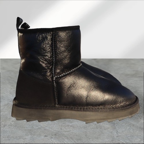 Emu Australia Sharky Mini Town Black Boots, Women's Size 10 - Picture 3 of 8