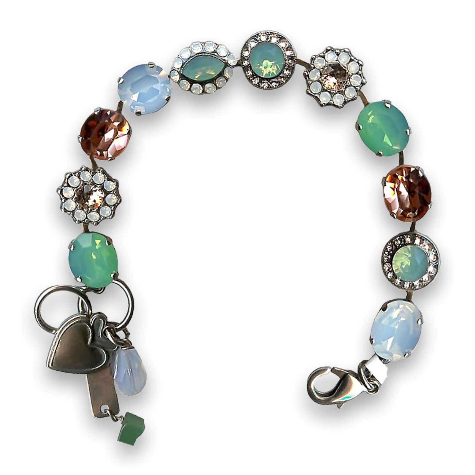 Bracelet by Mariana Woman Adorable Peach and Opal Swarovski Crystals | eBay